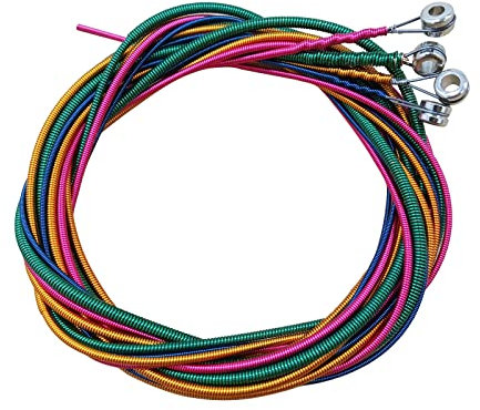 NIHENHAO Cordes de basse, 4 Cordes de Basse Électrique Basse Cordes 0.44mm-1.00mm Coloré Tête Basse Électrique Jeux de Cordes