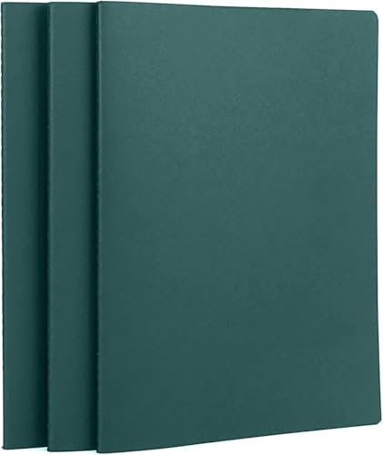 Yarotm Quaderni A4-3 Pezzi Block Notes Puntinato A4 21x29.2cm - 100g/m² Taccuino Punti 5mm - 80 Pagine/40 Fogli Blocco Appunti Copertina Morbida - Notebooks per Scrivere e Disegnare, Verde Scuro