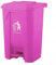 DUAS Recycling Pedal Bin Waste Trash Can for Kitchen & Home Office - Durable Plastic Rubbish Dustbin in 30L, 50L, 80L Sizes - Multiple Colors Available (Pink, 80 Litres)