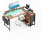 CAIYUN Bureau d'angle avec 4 tiroirs en tissu, 120 x 90 cm, en forme de L, réversible, avec port de charge USB et prise de courant, bureau en forme de L avec étagère pour moniteur pour bureau à