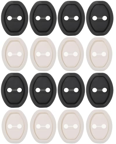 12 PCS Car Silicone Door Latch Protective Cover Guard Car Decorations Car Door Lock Latches Silent Shock Cover Vehicle Doors Locks Guard Stopper Car Protector Accessories for Most Vehicles