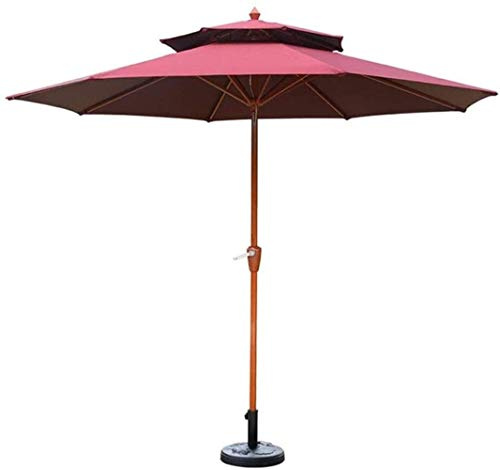 QYYZTQY Sonnenschirme den Außenbereich, Terrassentisch, Marktschirm, wetterfeste Abdeckung, tragbarer, versetzter Terrassenschirm für Terrasse, Garten, Hinterhof, Pool