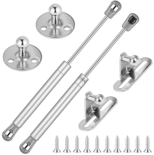 NUTKIT 2PCS 100N Gas Struts, Hydraulic Cabinet Door Hinges | Soft Open Lift Up spring lid supports Hinges for Kitchen Cabinet Cupboard Door