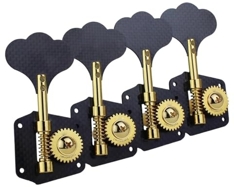 Standard Gitarren stimmwirbel Bass Tuner 1:28 Verhältnis Carbon Fiber Open Gear Tuning Key Pegs Maschine Kopf Für Elektrische Jazz Gitarre(4R GD)