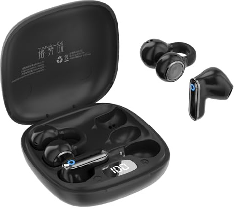 2-in-1 Wireless Earbuds, In-Ear Noise Isolating + Open Ear Clip Headphones, Bluetooth 5.3 Mini Invisible Earphones for Small Ear Canals, Lightweight Hidden Clips for iPhone Android (gray)