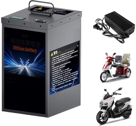 HJGHY ,72v 40ah, Batteria per Moto elettrica 60V 25Ah 35Ah 40Ah 50Ah Batteria al Litio Ferro fosfato LiFePO4 72V 30Ah 35Ah 40Ah 50Ah per Scooter e ciclomotori con Caricabatterie