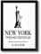 OWLBOOK New York Freiheitsstatue mit individueller Entfernungsangabe personalisiertes Bild optional mit Holz-Rahmen Geschenk Geschenkidee
