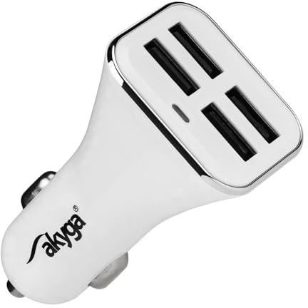 Akyga AK-CH-09 4x USB Car Charger 5V 1A Charger for Cigarette Lighter