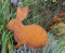 Bornhöft Osterhase Edelrost Dekofigur für Ostern und Frühling Hase Osterhase Edelrost rostige Gartendekoration Gartenstecker