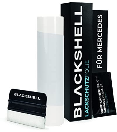 Blackshell® Ladekantenschutz Folie passend für Mercedes B-Klasse | Typ W247 | Bj. ab 2018 Transparent - passgenauer Stoßstangenschutz inkl. Set für Folierung