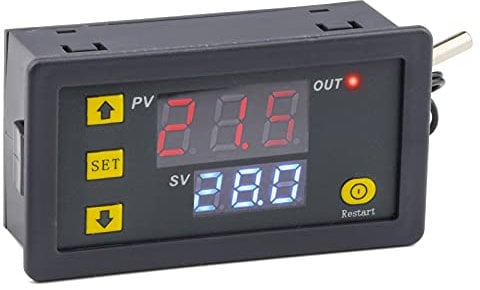 Aideepen W3230 - Termostato digital de 20 A, 12 V, controlador de temperatura, regulador de temperatura, control de refrigeración, termómetro instrumento
