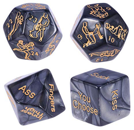 4 Stück Würfel Spiel 36 Position Lehrbuch Würfel Spiel Humor Spiel Paar Geschenk für Erwachsene Liebhaber Paar Liebe Spiel