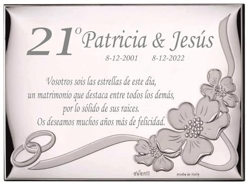 Placa conmemorativa personalizada 13x18 homenaje para bodas