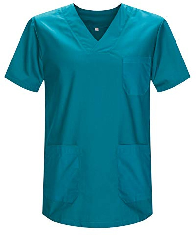 MISEMIYA - Medizinische Uniformen Unisex Top Krankenschwester Krankenhaus Berufskleidung - Medium, Verde 3B