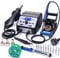 YIHUA 938BD+ I stazione saldante dissaldante ad aria calda SMD 2 IN 1 stazioni di saldatura, Avvio/arresto aria calda, Modalità sospensione, Display LCD per Rilavorazione saldature Progetti fai-da-te