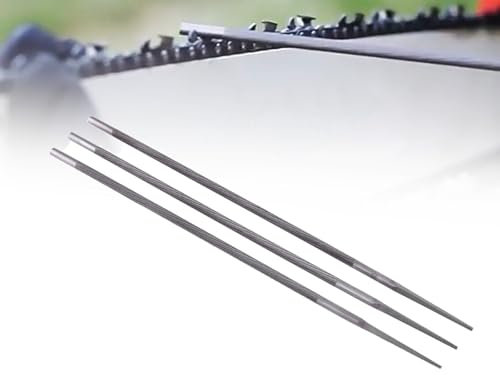 BIKING Lime per Catena, 3 Pezzi/Set per affilare Le Lime per motoseghe con Cuscinetti tondi in Acciaio (4 mm/4,8 mm/5,5 mm Opzionale)(4mm)