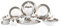MULTI CASA MEX KBB006 - Set di piatti da 37 pezzi, colore: Bianco/Oro