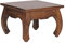 KADIMA DESIGN Sheesham Couchtisch Kanada im Landhausstil, 60x60 cm, handgefertigt, Elegante Opium-Form, pflegeleicht und robust