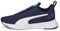 PUMA Flyer Runner Jr Sneaker, Peacoat White-Deep Aqua, 38 EU