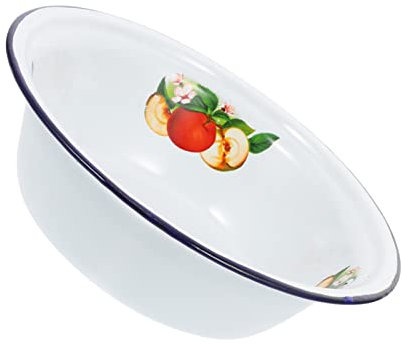 TOPBATHY Küche Emaille Waschbecken Rührschüssel Praktische Chinesische Salat Obstschale Dekorative Türkische Servierschale für Küche Öl Dessert 20cm