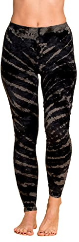 PANASIAM Yoga Leggings Damen - Yogaleggings Sport Tights lang - Zebramuster | weich & elastisch, Sporthose für Yoga, Fitness & Freizeit, atmungsaktiv, Viskose mit Elasthan, von Hand gebatiktes Unikat