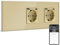 BSEED Normal enchufe Doble USB con Smart ZigBee Interruptor de Luz 2 Gang,Compatible con Alexa y Google Home,Schuko Enchufe con 1 Puerto Tipo C y 1 Puerto USB Oro(Zigbee Gateway Hub Requerido)