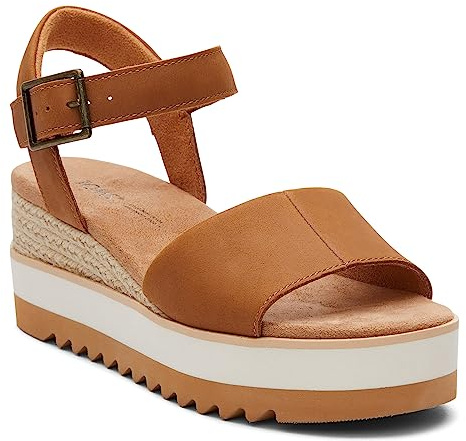 TOMS 10019757 Diana - Damen Schuhe Sandaletten - Tan, Größe:38 EU