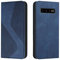 Mo-Somnus Kompatibel mit Samsung Galaxy S10 Hülle, Schutzhülle Samsung S10, Magnet PU Leder Tasche Flip Handyhülle Samsung S10, Klappbar Kartenfächer Samsung S10 Brieftasche Klapphülle (Blau)