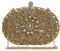 CORIOS Borsetta da Sera Donna Strass Clutch Cerimonia Borsa a Spalla Pochette Piccolo con Catena Elegante Borsa a Tracolla Borse Messenger per Cocktail Festa Cerimonia Ballo Oro