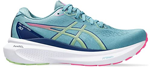 ASICS Damen Gel-Kayano 30 Laufschuhe, Gris Blue/Lime Green, 37 EU