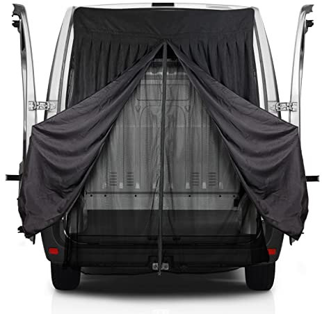 Opaltool Mosquitera Magnética para Puerta Trasera para VW T6/T6.1/ T6 California, Mosquitera para Furgoneta con Interior de Gamuza para Evitar Insectos con Cierre Magnético para Camping al Aire Libre