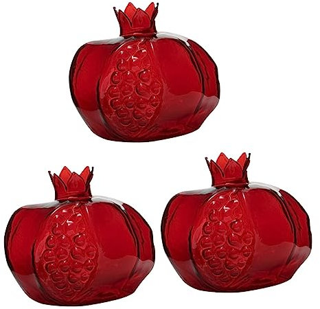 Abaodam Vase De Table 3 Pièces Vase en Verre Transparent Vase Fleur en Verre Vase en Verre De Table Clair Cylindre Vases Décorations Cristal Lumière Ampoule Bureau Fruits Rouges