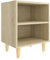 vidaXL Table de Chevet avec Pieds en Bois Table de Nuit Armoire de Chevet Armoire de Lit Chambre à Coucher Maison Intérieur Chêne Sonoma 40x30x50 cm
