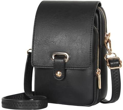 Leathario Cross Body Bag Women, Vegan Leather Phone Bag, Small Women's Cross-Body Bags, Versatile Handbags and Shoulder Bags