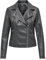 ONLY Onlgemma OTW Noos Biker en Cuir synthétique Veste de Motard, Gris foncé, 36 Femme