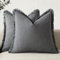 Foindtower Dekorative Leinen-Kissenbezüge im Boho-Stil mit Fransen, Landhaus-Kissenbezug mit Quasten, weich, für Couch, Sofa, Bett, Wohnzimmer, Inneneinrichtung, 2 Stück, 40,6 x 40,6 cm, Grau