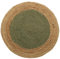 Atout Ciel Tapis Rond en Jute tressé, Bicolore Naturel et Kaki, 120 cm