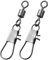 9KM DWLIFE Fishing Swivel Snaps Terminal Tackle 50Pcs,High Strength Rolling Swivels Clips Connector for Saltwater Freshwater(Size 14#)