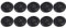 Queenbox 10 Stück 10 mm natürliche Hornknöpfe, 4 Löcher, runde Hornknöpfe, echte Büffelhornknöpfe, Basteln, Nähknöpfe für Heimwerker, Kleidung, Mäntel, Nähen, Schwarz