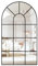 CASSILANDO Espejo de Pared para Ventana arqueado, 80 x 50 cm, Espejo Decorativo, Espejo de vanidad para baño, Dormitorio, salón, Cristal de Ventana, Espejo de Granja para decoración de Pared, Negro