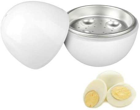 Fornello per uova sode per microonde, macchina per uova sode, Caldaia per bracconiere per uova da 4 capacità, Bollitore per uova a forma di, fornello per uova a microonde per colazione