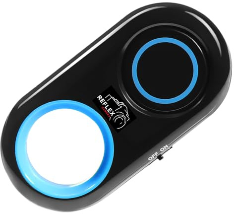 Wireless Bluetooth Camera Shutter Remote for Smartphones - REFLEX CAMERA AB Shutter 6, Compatible with iOS & Android, 30ft Range, Long Battery Life, Perfect for Selfies & Group Photos (BLUE)
