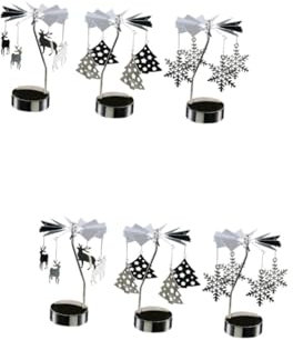 6 STK Hot Swivel Kerzenhalter Teelichtkerzenwand Kerze Erhitzen Einzigartig Spitzkerzen Kerzendochte Drehlicht Kerzenständer Aus Gold Schwedischer Kerzenhalter Dreher Silver Metall RORPOIR
