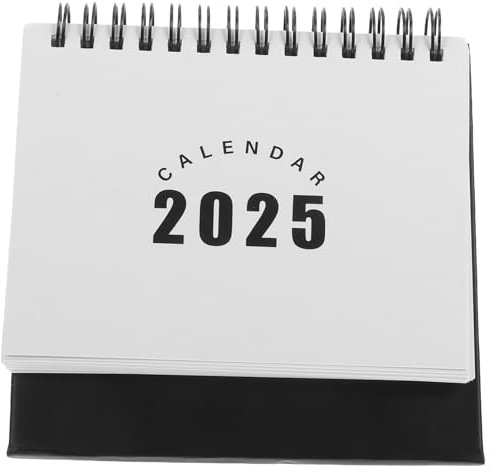 KONTONTY Kleiner Tischkalender 2025 Mittlere Größe Papier Stehkalender Minimalistischer Chinesischer Mondkalender Büroplaner fürs Schreibtisch Home Office