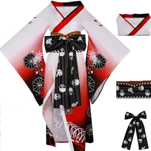 HSJZBQSM Chainsaw Man Cosplay Costume Pink Uniform Set Makima Cosplay With Wig Halloween Party Set (Suit, XXL)