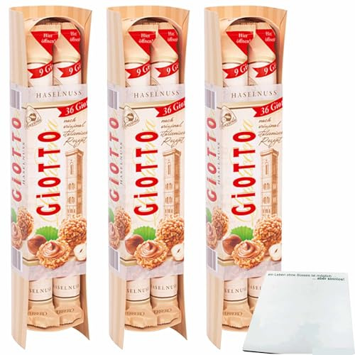 usy Bundle für Giotto Haselnuss 3er Pack, (je 4 Streifen mit je 9 Stück, 3x154g Packung) + usy Block