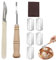XURJUMI 2 Piezas Herramienta de Corte de Pan,Cuchillo de Masa con 5 Pcs Cuchillas de Repuesto,Cuchillo de Panadero,Cuchillo de Baguette,Mango de Madera,Cuchillo de Pan,Herramienta para Cortar Pan