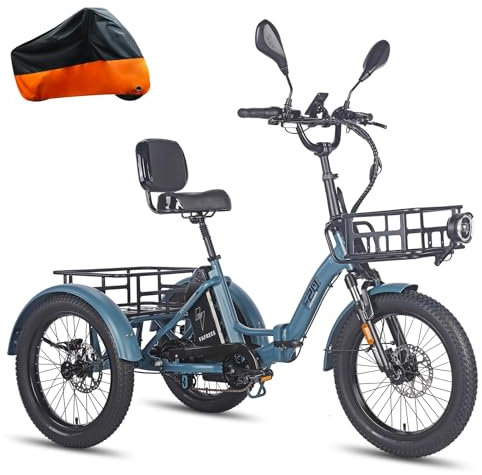 Fafrees F20 Mate E Bike Dreirad für Erwachsene 20 Zoll 23,45Ah 48V Akku [ Offiziell ] Damen Elektrofahrrad Herren 180 KG Klapprad Ebike Hydraulische Scheibenbremsen, Fatbike Elektro - Update