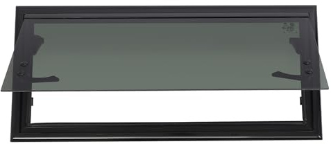 Finestra per camper 700x300 mm rettangolare - Finestra per roulotte con lega di alluminio e vetro temperato, angolo di apertura massimo 85° Finestra push esterna per tutti i tipi di veicoli