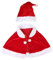 Christmas Cape Red Velvet Cape with Hood Costume Santa Festive Hooded Coat (50cm)